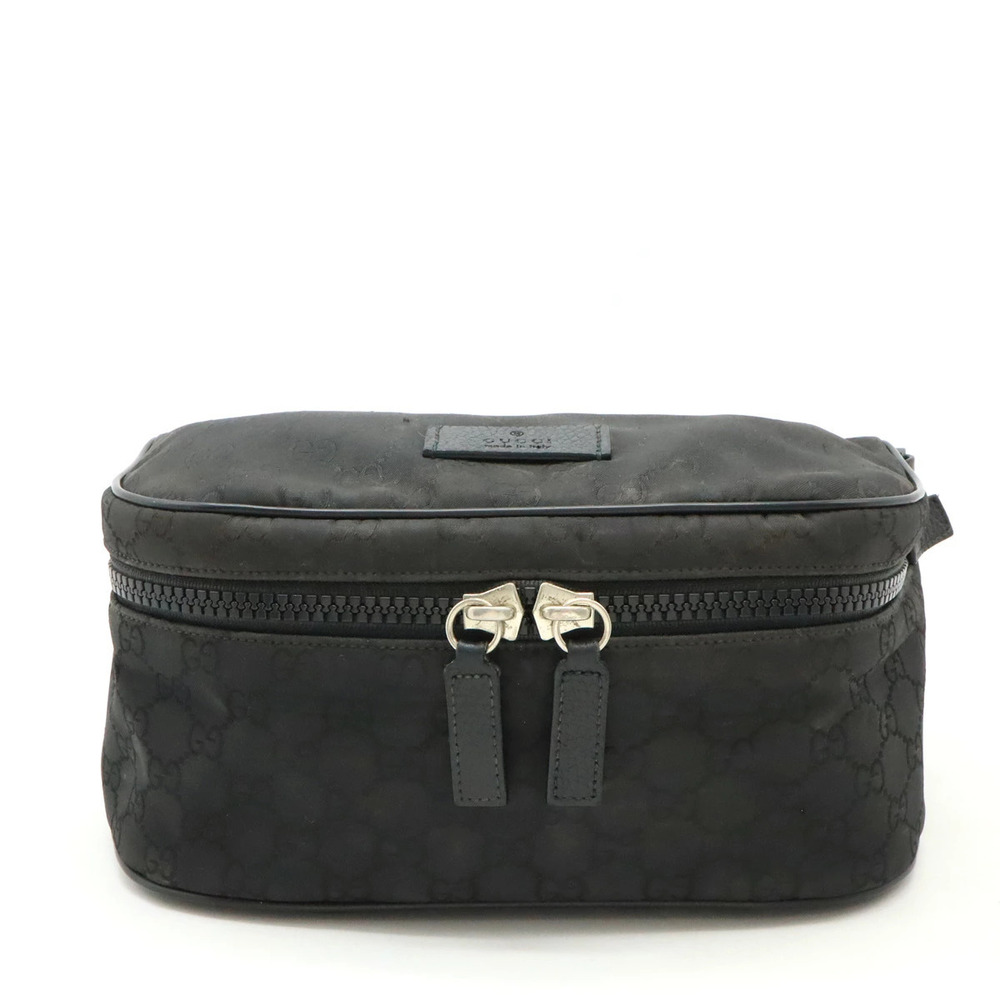 Gucci GG Body Bag Waist Hip Shoulder Leather Black